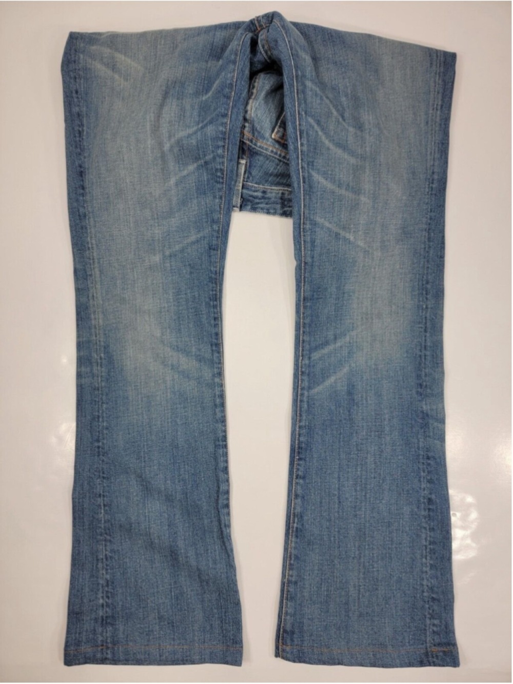 NEW EARNEST SEWN Hefner .01 Bootcut Jeans 27x30 Milk Blue USA Made 2004 NWT Y2K - Picture 7 of 12
